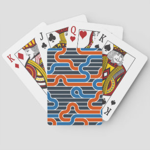 Geometrische verdrehte Linien Vintage Spielkarten