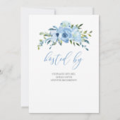 Geometrische Verlobung des blühenden silbernen Gli Einladung (Rückseite)