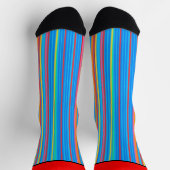 Geometrische vertikale Streifen oben rot Socken (Oben)