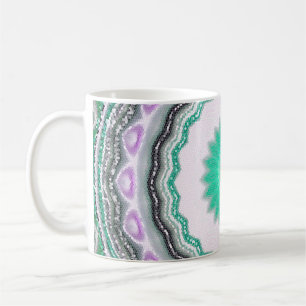 geometrische Verzierung. Dekorative Mosaikstruktur Kaffeetasse