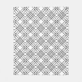 Geometrische vierpolige Muster aus schwarzen Punkt Fleecedecke (Vorderseite)