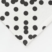 Geometrische vierpolige Muster aus schwarzen Punkt Fleecedecke (Ecke)