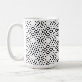 Geometrische vierpolige Muster aus schwarzen Punkt Kaffeetasse