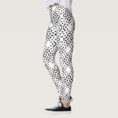 Geometrische vierpolige Muster aus schwarzen Punkt Leggings (Links)
