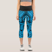 Geometrische Vintage Capri Leggings (Vorderseite)