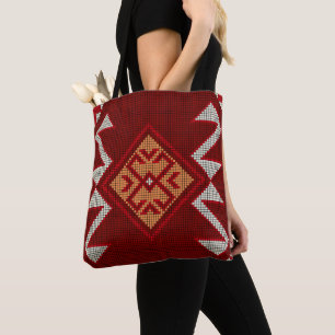 Geometrische Vintage, farbenfrohe Mode Tasche