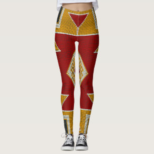 Geometrische Vintage klassische bunt-mode niedlich Leggings