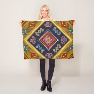 Geometrische Vintage klassische mode-trendige bunt Fleecedecke