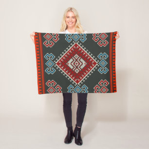 Geometrische Vintage klassische mode-trendige bunt Fleecedecke
