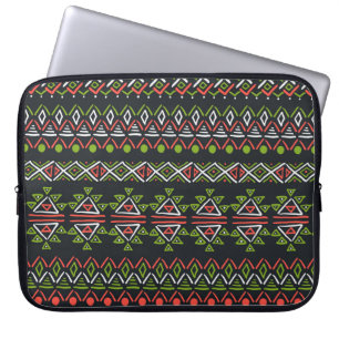 Geometrische Vintage: nahtlose Muster-Sammlung. Laptopschutzhülle