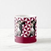 Geometrische Vintage Tango-Tänzer Kaffeetasse (Mittel)