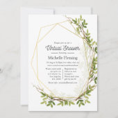 Geometrische virtuelle Dusche für Wasserfarben Einladung (Vorderseite)