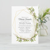 Geometrische virtuelle Dusche für Wasserfarben Einladung (Stehend Vorderseite)