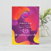 Geometrische virtuelle Graduierungspartei Einladung (Stehend Vorderseite)