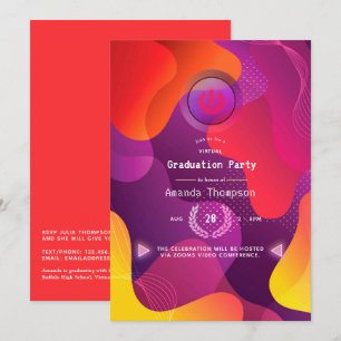 Geometrische virtuelle Graduierungspartei Einladung