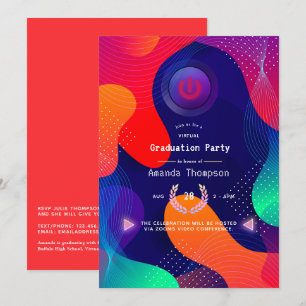 Geometrische virtuelle Graduierungspartei Einladung