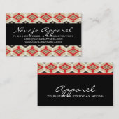 Geometrische Visitenkarte Aztec Muster Red (Vorne/Hinten)