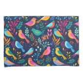 Geometrische Vögel Florals farbiges Muster Kissenbezug (Vorderseite-Rechts)