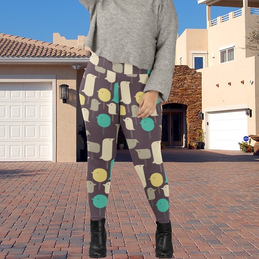 Geometrische Vögel Leggings