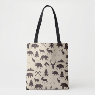 Geometrische Waldtiere Tiertotbeutel Tasche