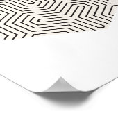 Geometrische Wandkunst aus Schwarz und Grau Hexago Poster (Ecke)