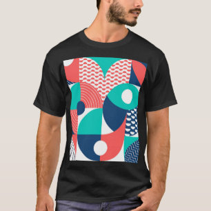 Geometrische Wandmalerei Hintergrund Modern Vintag T-Shirt