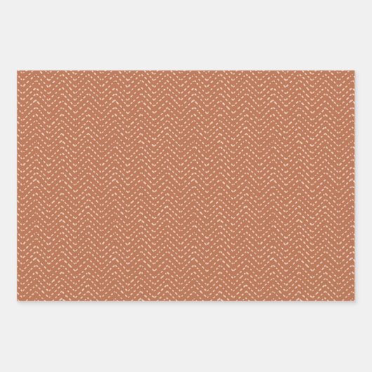 Geometrische, warme Töne Geschenkpapier Set (Vorderseite 2)