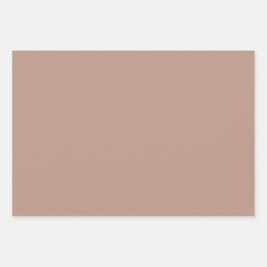 Geometrische Wärmneutrale Braunpolka Dots Scrapboo Geschenkpapier Set (Vorderseite 3)