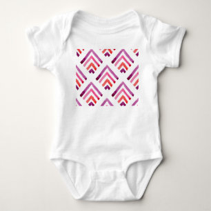 Geometrische Wasserfarbe Abstrakt Nahtloses Muster Baby Strampler