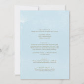 Geometrische Wasserfarbe in einer Hochzeit Einladung (Rückseite)