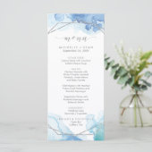 Geometrische Wasserfarbe | Silver Dinner Menu Card Menükarte (Stehend Vorderseite)