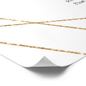 Geometrische Wasserfarben-Blume Seekarte Poster (Ecke)