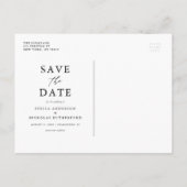 Geometrische Wasserfarbenfrühlingsblüten Save the  Ankündigungspostkarte (Rückseite)