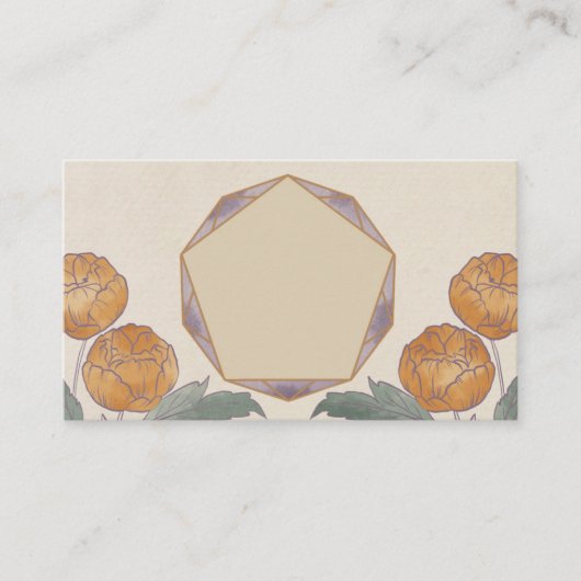 Geometrische Wasserfarbenkarte Visitenkarte (Vorderseite)