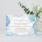 Geometrische Wasserfarbenkollektionskarte Einladung (Stehend Vorderseite)