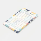 Geometrische Wasserfarbkreise Post-it Klebezettel (angewinkelt)