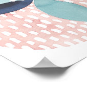 Geometrische Wasserfarbkreise Poster (Ecke)
