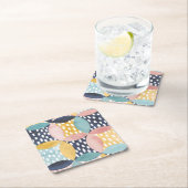 Geometrische Wasserfarbkreise Rechteckiger Pappuntersetzer (Vor Ort)