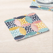 Geometrische Wasserfarbkreise Rechteckiger Pappuntersetzer (angewinkelt)