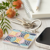 Geometrische Wasserfarbkreise Schlüsselanhänger (Vorderseite rechts)