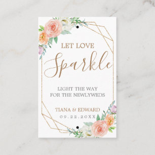 Geometrische Watercolor-Blumen, die Sparkler-Umbau Visitenkarte