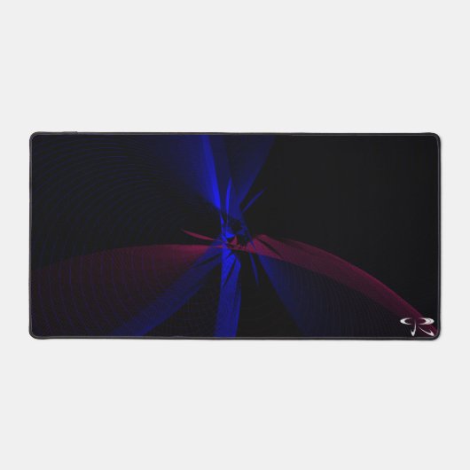 Geometrische Wave Abstraktion Maus Pad Mat Schreibtischunterlage (Vorderseite)