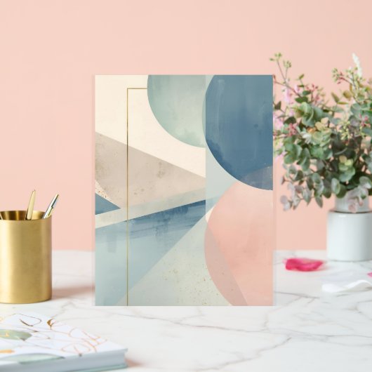 Geometrische weiche Farbtöne - Moderne, Abstrakte Acrylschild (Hochzeit)