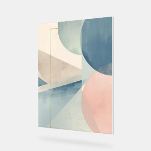 Geometrische weiche Farbtöne - Moderne, Abstrakte Acrylschild