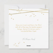 Geometrische Weihnachts-Foto-Weihnachtskarte Feiertagskarte (Rückseite)