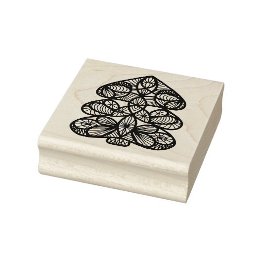 Geometrische Weihnachtsbaumkunst Gummistempel (Stempel)