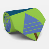 Geometrische Weihnachtsbaumstreifen Krawatte (Gerollt)