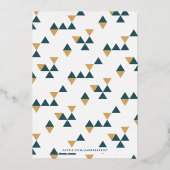 Geometrische Weihnachtskarte für Fohlen - Aquamari Folieneinladung (Rückseite)