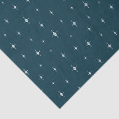 Geometrische Weihnachtsstars in Navy Blue Seidenpapier (Detail)