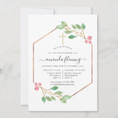 Geometrische Weihnachtstaufe oder Weihnachtsfeiern Einladung (Vorderseite)